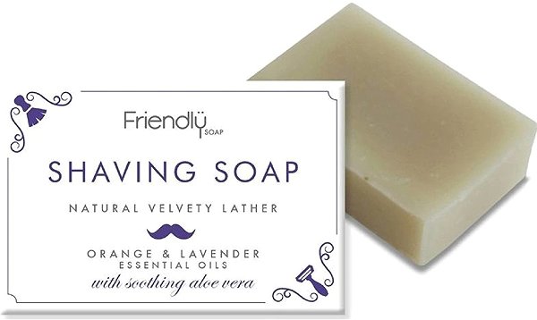 Solid Soap Friendly Soap Natural shaving soap orange and lavender .