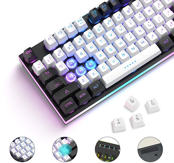 Keyboard and Mouse Set MageGee GT838-BW Keyboard&Mouse Combo - US ...