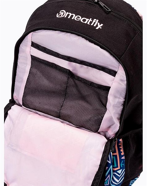 School Backpack Meatfly Basejumper, Dancing Mint, 22 L + free pencil case Features/technology