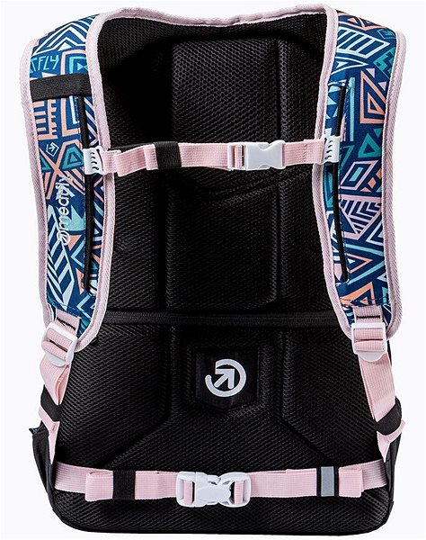School backpack Meatfly Exile, Dancing Mint / Black, 24 L + free pencil case Back side
