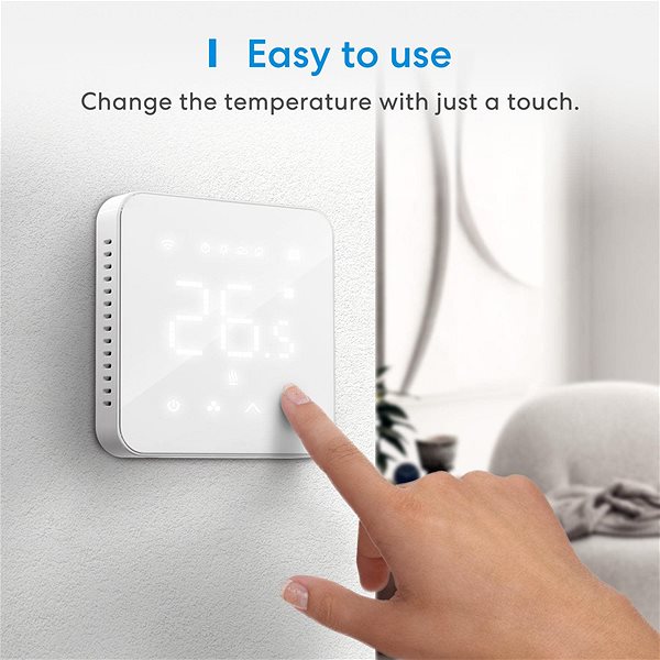Termosztát Meross Smart Wi-FI termosztát kazánhoz és fűtési rendszerhez ...