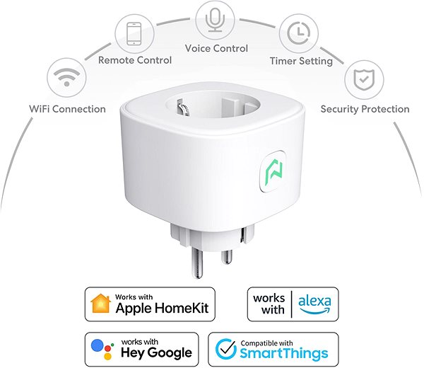 Okos konnektor Meross Smart Wi-Fi Plug without energy monitor ...