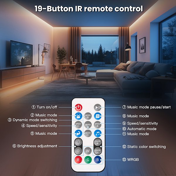 LED Light Strip MOES Neon Music Light, WiFi+Bluetooth ...