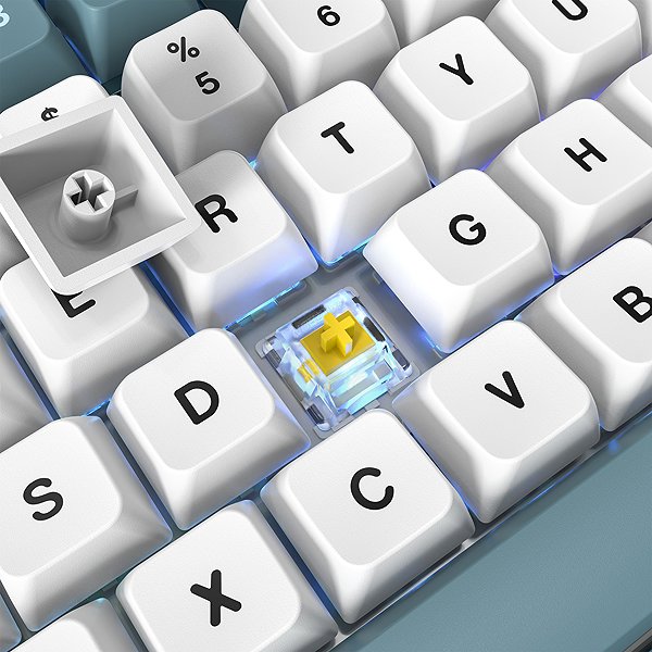 Gaming Keyboard Montech Mkey TKL Freedom Yellow - US ...