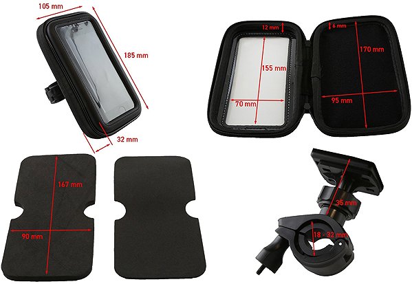 Phone holder SEFIS B2 XL Handlebar Waterproof Phone Holder ...