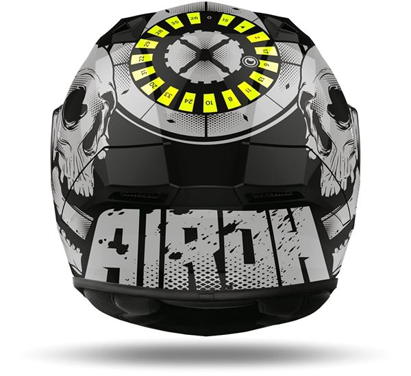 Prilba na motorku AIROH VALOR AKUNA biela/čierna/fluo matná S ...