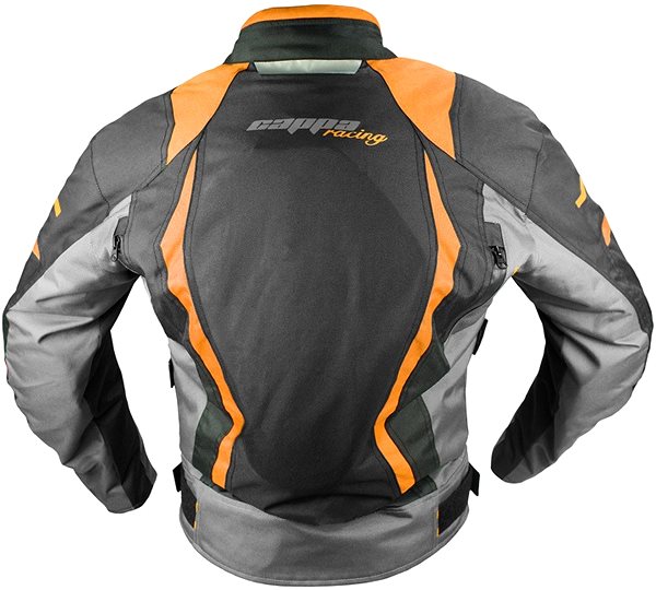 Motorkárska bunda Cappa Racing AREZZO textilná čierna/oranžová M ...
