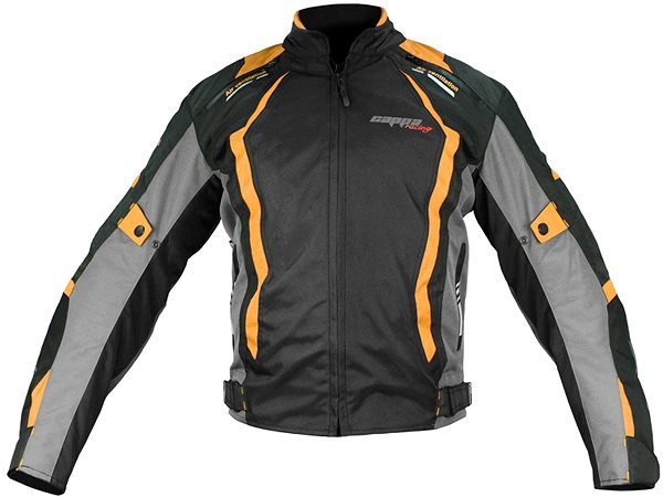 Motorkárska bunda Cappa Racing AREZZO textilná čierna/oranžová XXL ...