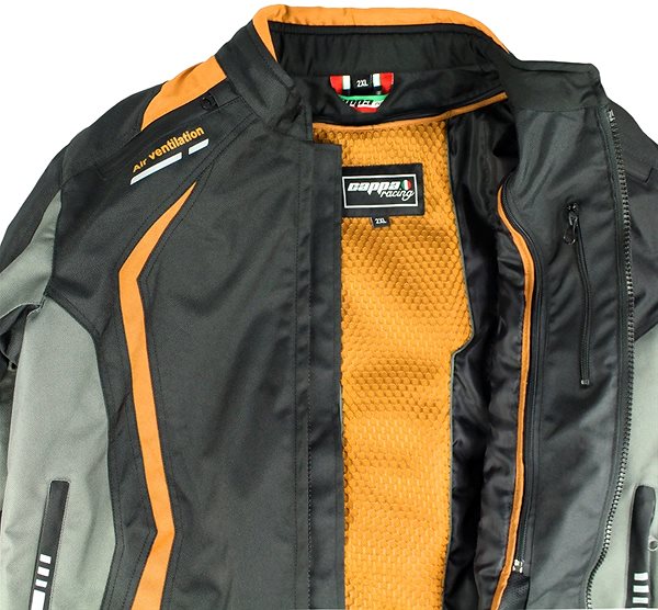 Motoros kabát Cappa Racing AREZZO textil fekete/narancs, XXL ...