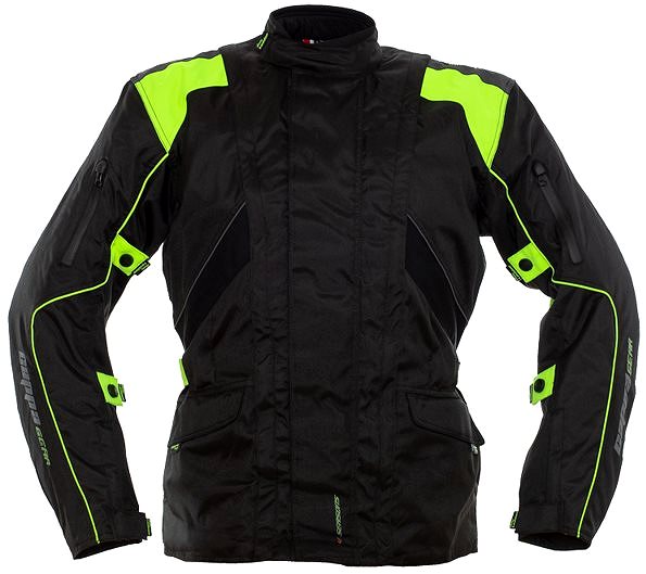 Motorkárska bunda Cappa Racing ROAD textilná čierna/zelená S ...