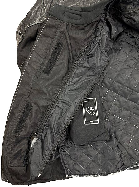 Cappa Racing SEPANG leather/textile motorcycle jacket, black XXXXXL.