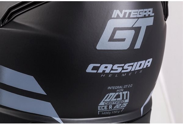 Prilba na motorku CASSIDA Integral GT 2.0 Ikon, (čierna matná/sivá, veľ. 2XL) ...