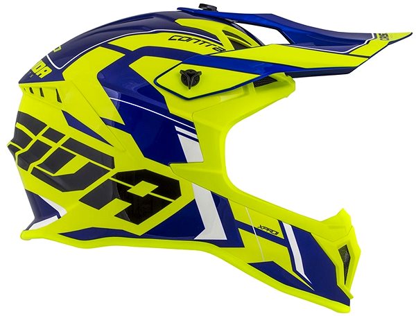 Motoros sisak CASSIDA Cross Pro II Contra (fluo sárga/kék/fekete/fehér, M méret) ...