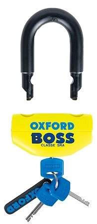 Zámok na motorku OXFORD Zámok kotúčovej brzdy Boss (žltý/čierny, priemer čapu 14 mm) ...