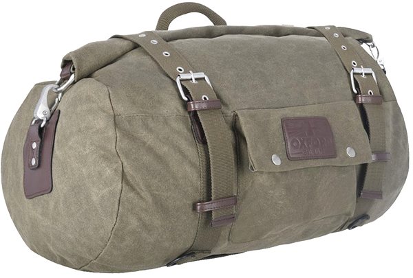 Taška na motorku OXFORD Taška Roll bag Heritage (zelená khaki, objem 30 l) ...