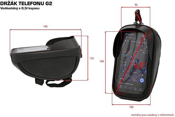 Phone holder SEFIS G2 Waterproof Bike Phone Holder with Pocket + Gift Flex Bike Phone Holder ...