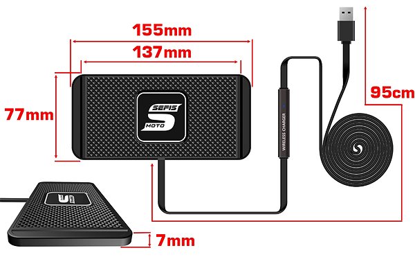 Car Charger SEFIS Wireless Car Charger/Charging Pad for Car Mobile Phone ...