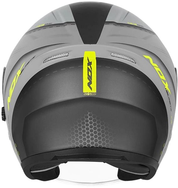 Prilba na motorku NOX prilba N127 Strap, (sivá, neón žltá, veľ. XS) ...