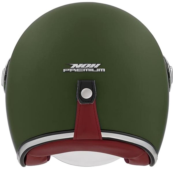 Prilba na motorku NOX HERITAGE (zelená khaki matná, veľkosť XS) ...