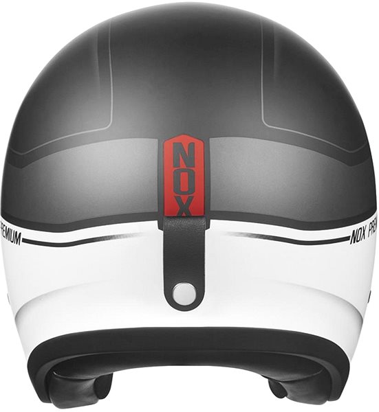 Prilba na motorku NOX NEXT (biela matná, červená, veľkosť M) ...
