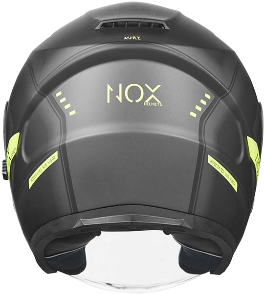 Prilba na motorku NOX N128 (čierna matná-neón žltá, veľkosť S) ...