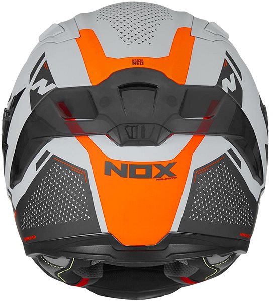 Prilba na motorku NOX N303-S NEO (sivá, neón oranžová, veľ. L) ...