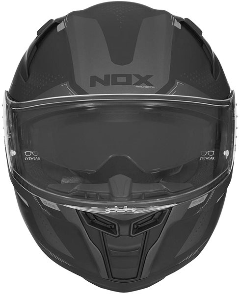 Prilba na motorku NOX N303-S NEO (čierna matná, titánová, veľkosť 2XL) ...