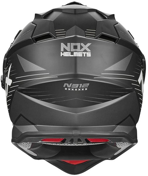 Prilba na motorku NOX N312 EXTEND (čierna matná, titánová, veľ. 2XL) ...