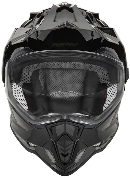 NOX N312 motorcycle helmet (gloss black, size 2XL) 2025.