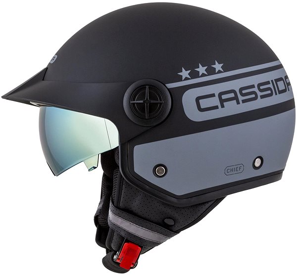 Helma na skútr CASSIDA přilba Handy Plus Chief (šedá matná/černá) 2023 XL (60 cm) ...