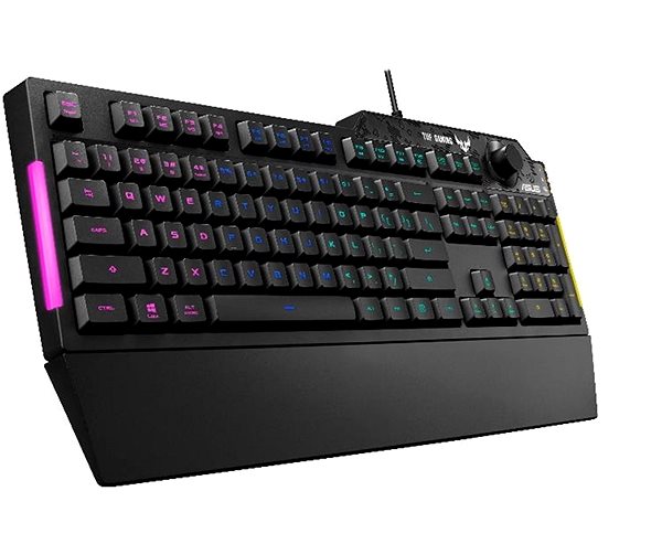 Gaming-Tastatur Asus TUF Gaming Keyboard K1 US Seitlicher Anblick