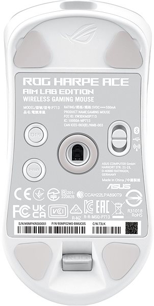 Gaming-Maus ASUS ROG Harpe Ace Aim Lab Edition Moonlight White ...
