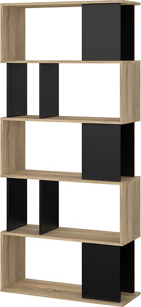 Shelving Unit Falco Shelf Penta 735, oak sonoma / black ...