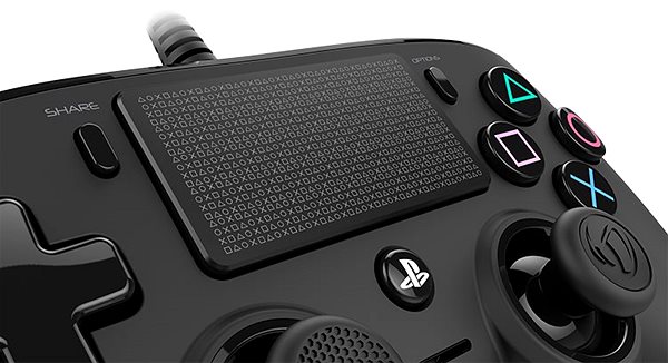 Gamepad Nacon Wired Compact Controller PS4 - schwarz Seitlicher Anblick