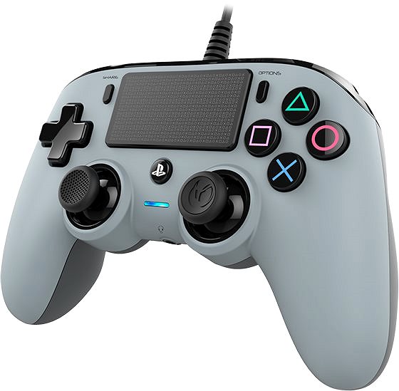 Gamepad Nacon Wired Compact Controller PS4 – strieborný Bočný pohľad