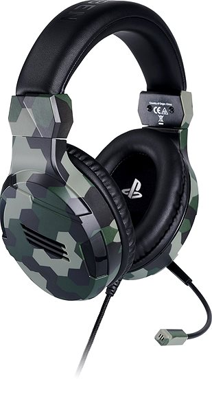 Gaming Headphones BigBen PS4 Stereo Headset v3 - Green Lateral view