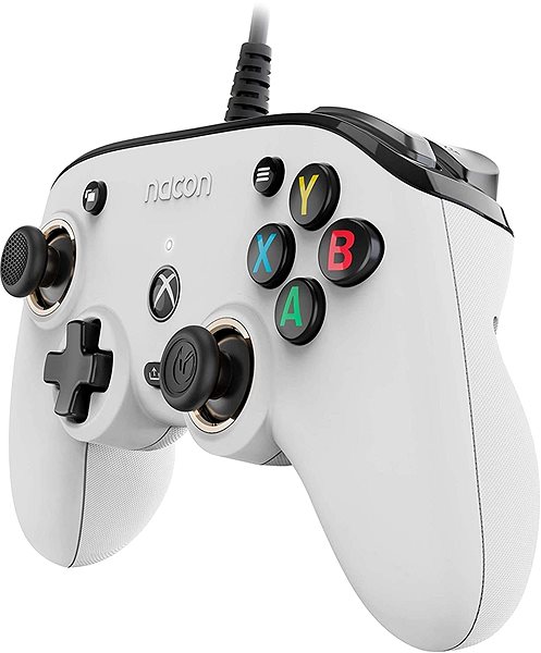 Gamepad Nacon Pro Compact Controller – White – Xbox Bočný pohľad