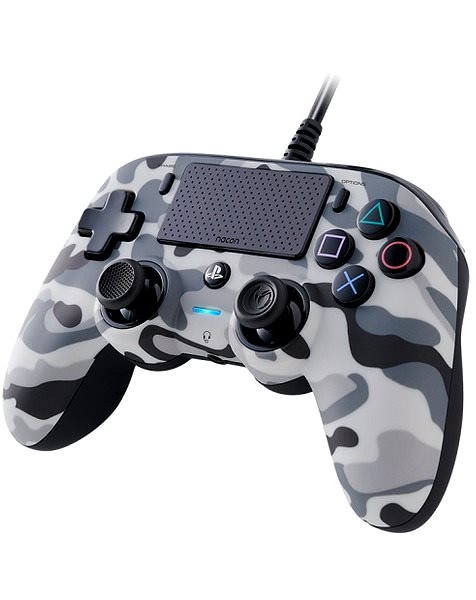 Gamepad Nacon Wired Compact Controller PS4  - Camouflage grau Seitlicher Anblick