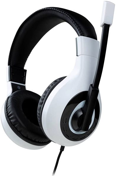 Herné slúchadlá BigBen PS5 Stereo-Headset v1 – biele Bočný pohľad