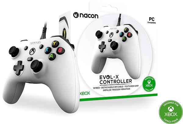 Gamepad Nacon Evol-X Controller – White – Xbox ...