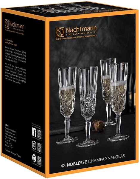 Pohár Nachtmann 104248 NOBLESSE Pezsgőspohár, 151 ml, 4 db ...