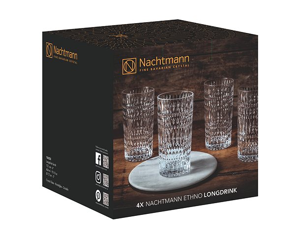 Pohár Nachtmann ETHNO 104250 Long drinkes pohár alkoholmentes/kevert italokhoz, 434 ml, 4 db ...