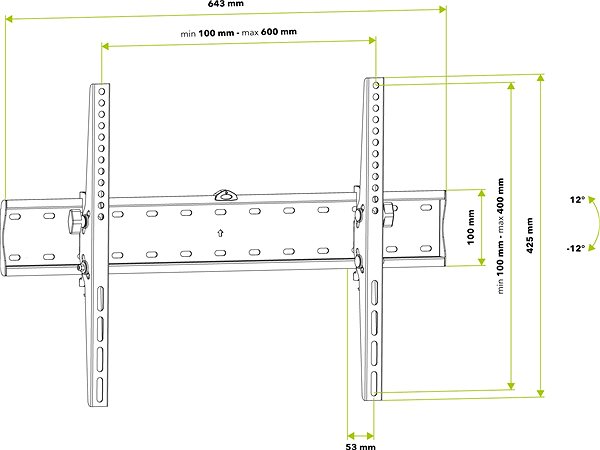 TV Stand AlzaErgo Curved Technical draft