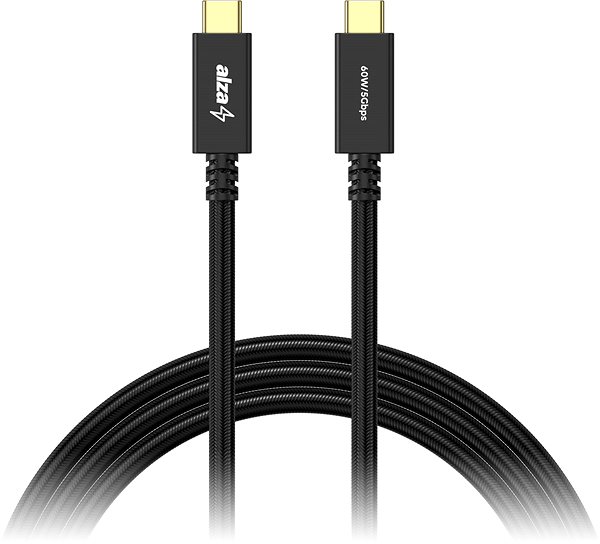 Data Cable AlzaPower AluCore USB-C / USB-C 3.2 Gen 1, 3A, 60W Screen