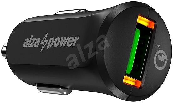 Autós töltő AlzaPower Car Charger X310 Quick Charge 3.0 Oldalnézet