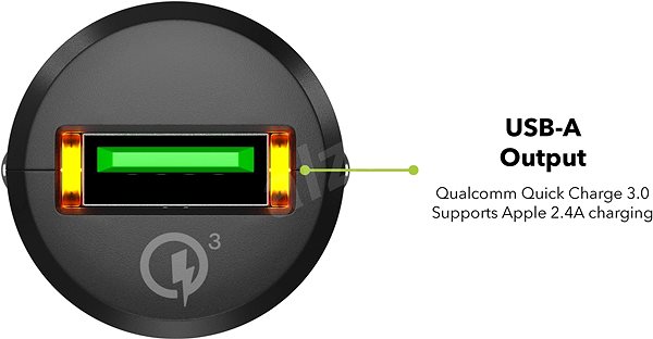 Autós töltő AlzaPower Car Charger X310 Quick Charge 3.0 Csatlakozási lehetőségek (portok)