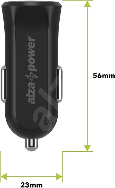 Autós töltő AlzaPower Car Charger S310 Műszaki vázlat