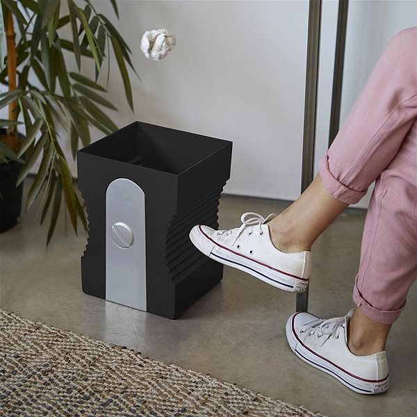 Rubbish Bin BALVI Sharpener Waste Bin 27409, Black Lifestyle