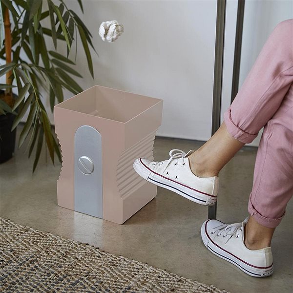Rubbish Bin BALVI Sharpener Waste Bin 27413, Light Pink Lifestyle