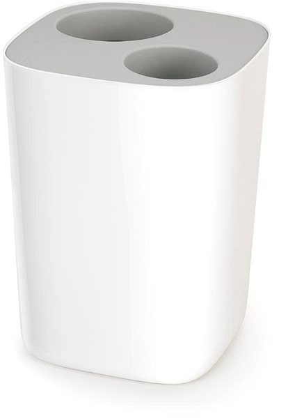 Rubbish Bin JOSEPH JOSEPH Bathroom Waste Bin Sorting Split 70514, White/Grey Screen